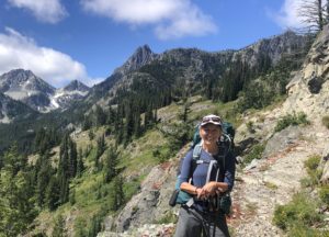 Lori Peterson backpacking