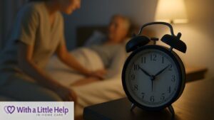 A With a Little Help caregiver provides 24/7 senior caregiving.