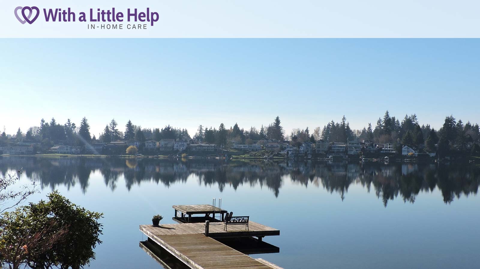 Lake Meridian in Kent, WA, a well-known landmark near where families trust us for in-home senior care.