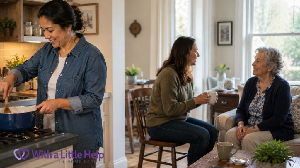Shared caregiving support helping families manage the cost of in-home care in Seattle